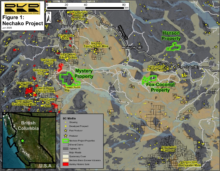 Nechako Property Map