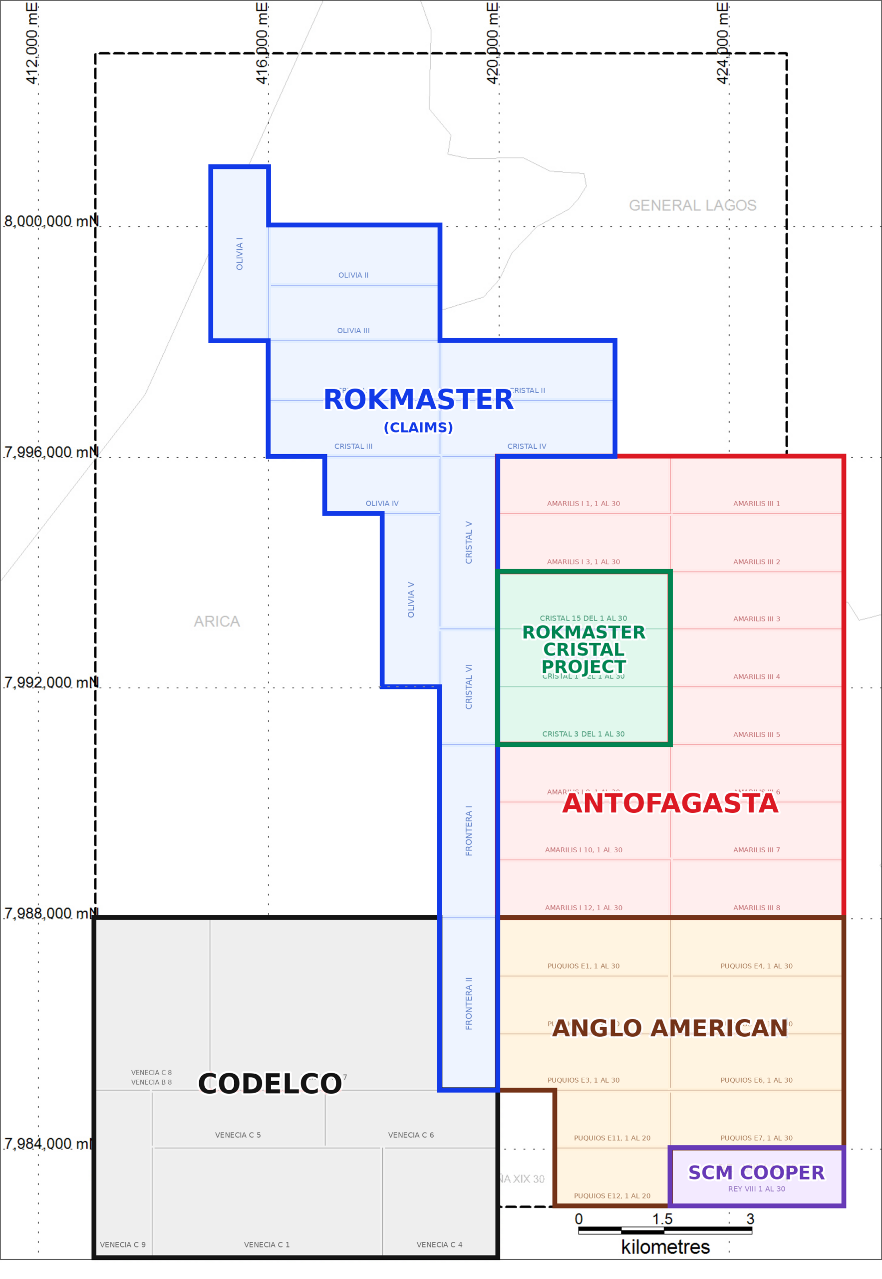 Cristal Project Claim Ownership Map No Title